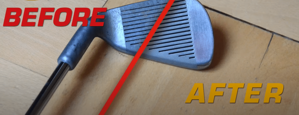 metal polish on golf clubs