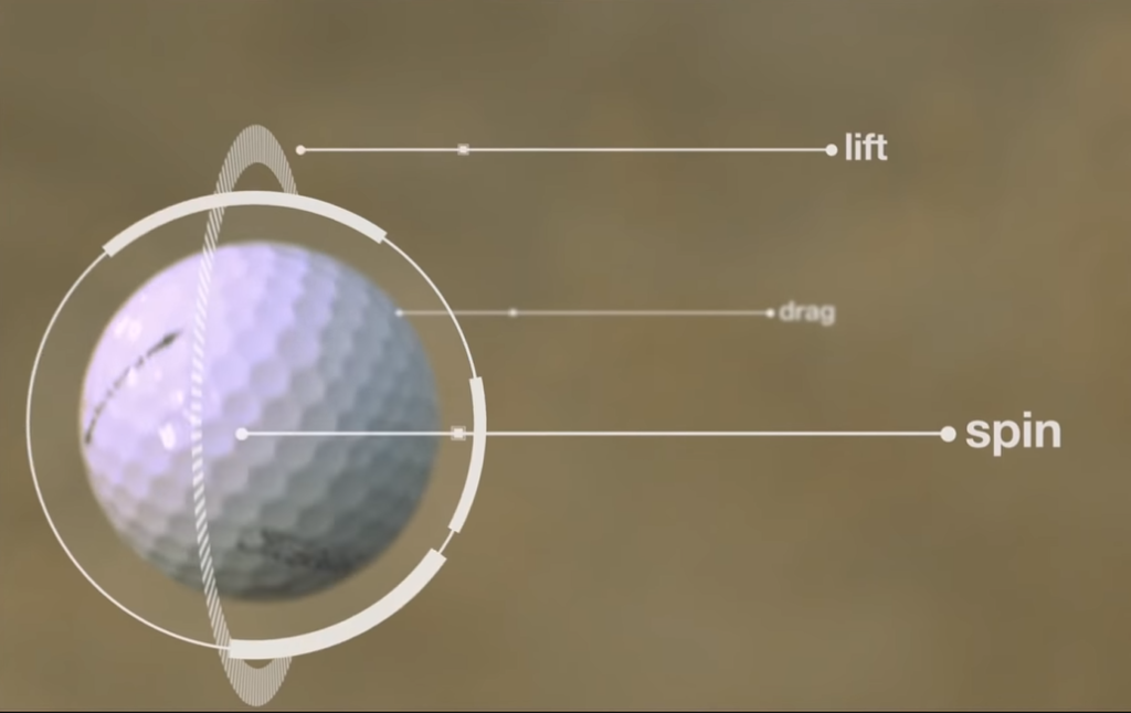 What is the significance of dimples on a golf ball?
