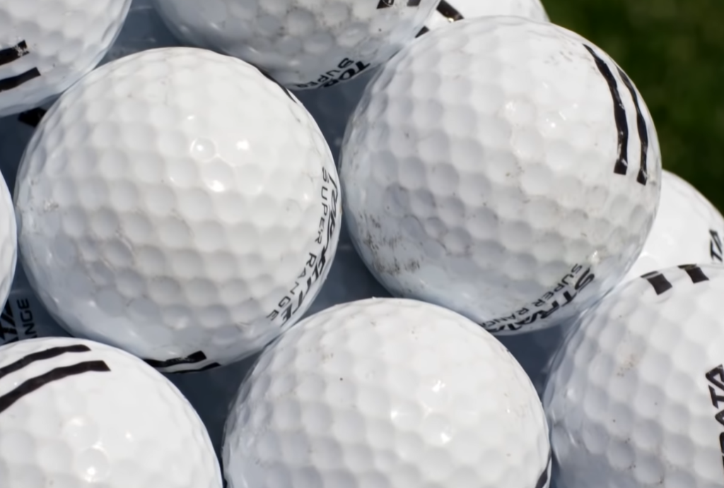How do dimple patterns vary on different types of golf balls?