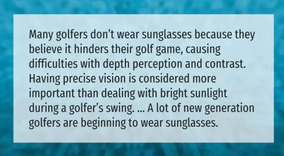 Why Don't Professional Golfers Wear Sunglasses? Exploring The Reasons